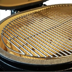 Primo Oval Junior 200 Ceramic Kamado Grill With Stainless Steel Grates - PGCJRH