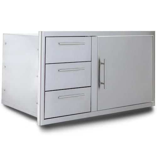 Summerset 33-Inch Stainless Steel Masonry Access Door & Double Drawer Combo - SSDC2-33M