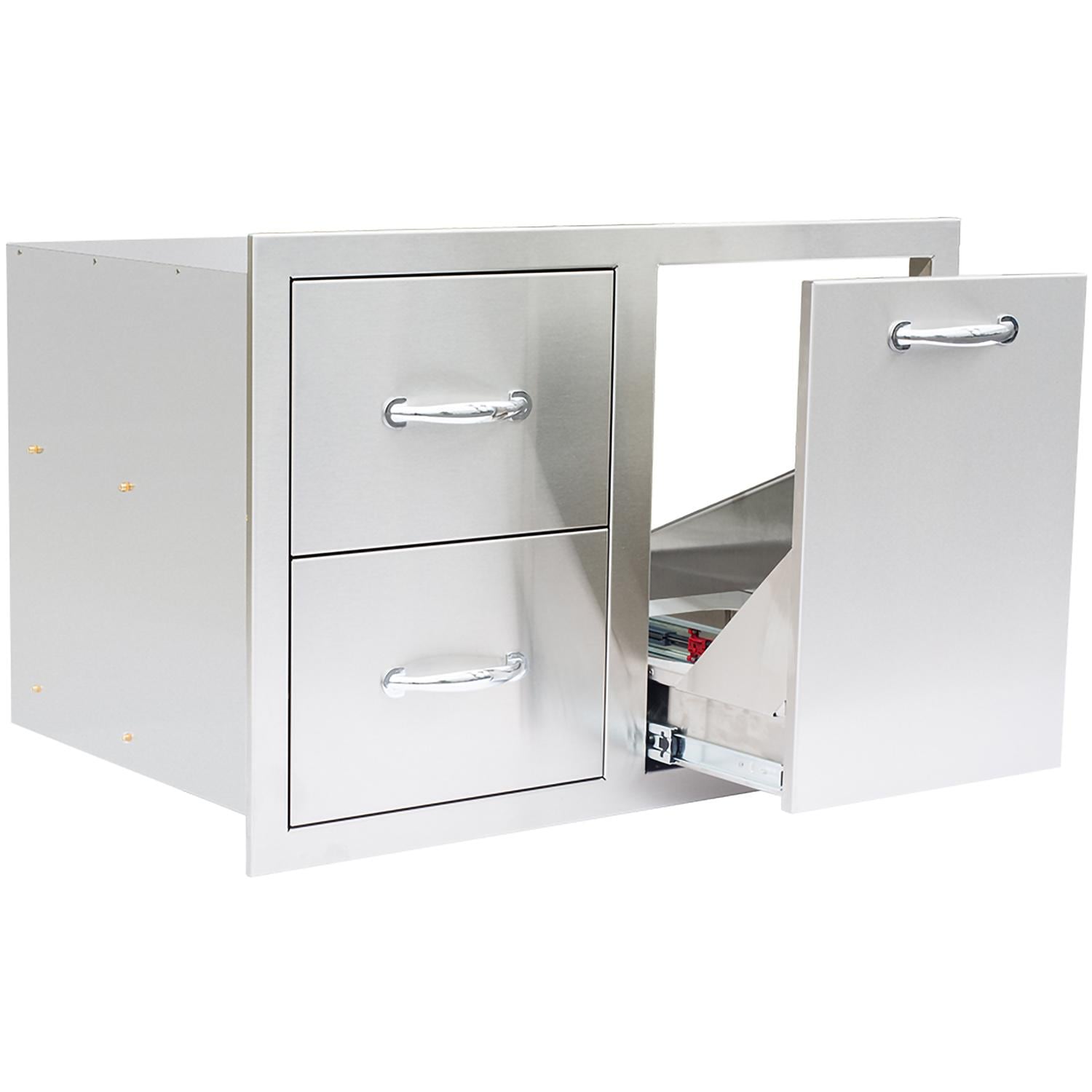 summerset-33-inch-stainless-steel-double-drawer-roll-out-propane-tank-storage-combo-ssdc2-33lp