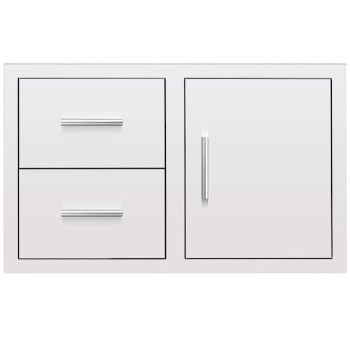 Summerset 33-Inch Stainless Steel Double Drawer & Roll-Out Propane Tank Storage Combo - SSDC2-33LP