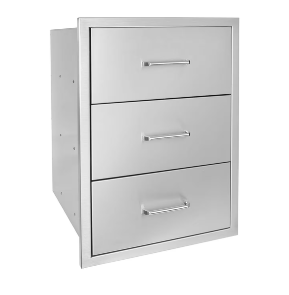 Wildfire 19 X 26 304 SS Triple Drawer - WFTDW1926-SS