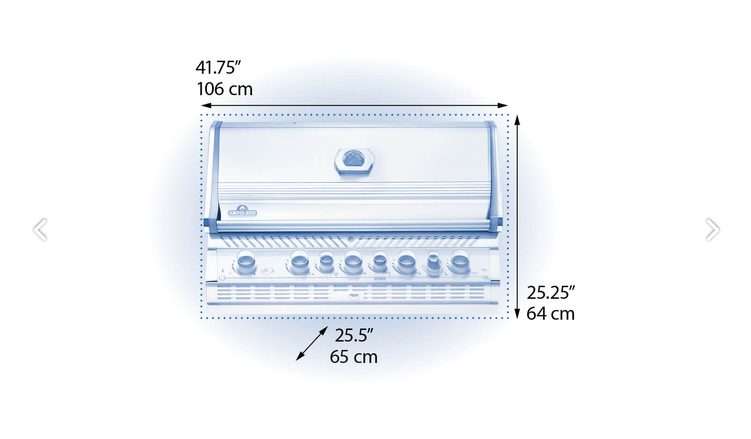 Napoleon Prestige PRO 665 Built-in Natural Gas Grill BIPRO665RBNSS-3