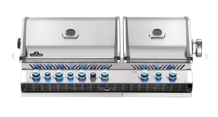 Napoleon Prestige PRO 825 5-Burner Built-in Natural Gas Grill w/ Rotisserie & Power Burner- BIPRO825RBINSS-3