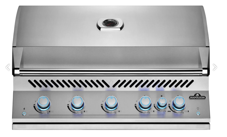 Napoleon 700 Series 5-Burner 38-Inch Built-In Propane Grill w/ Rotisserie & SafetyGlow - BIG38RBPSS-1