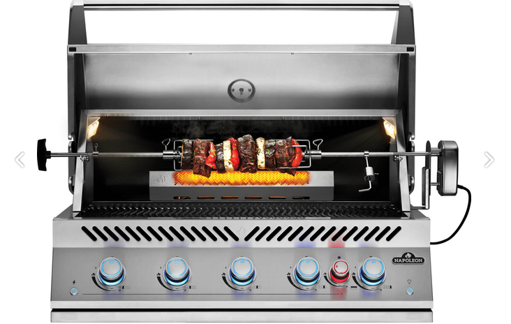 Napoleon 700 Series 5-Burner 38-Inch Built-In Propane Grill w/ Rotisserie & SafetyGlow - BIG38RBPSS-1