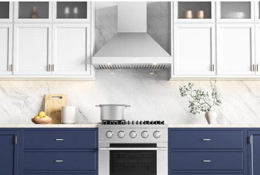 Hauslane 30 Inch WM-530-PRO Wall Mount Range Hood - Convertible WM-530SS-30P