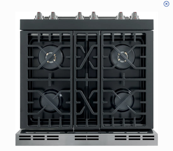 Forza 30" Professional Gas Range FR304GN 4 sealed burners Infinito™ Grates, MassimoBlu™ Double Broiler, Full Brass Burners, 5.2Cu Ft, Convection Cooking, Uniquely Shaped Window, Soft Close Door, and Commercial Tray Compatible