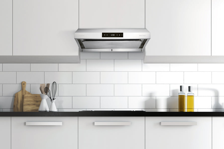 30 Inch Chef Series Under Cabinet Range Hood with Steam Clean, Perimeter Suction and Changeable LED in Stainless Steel