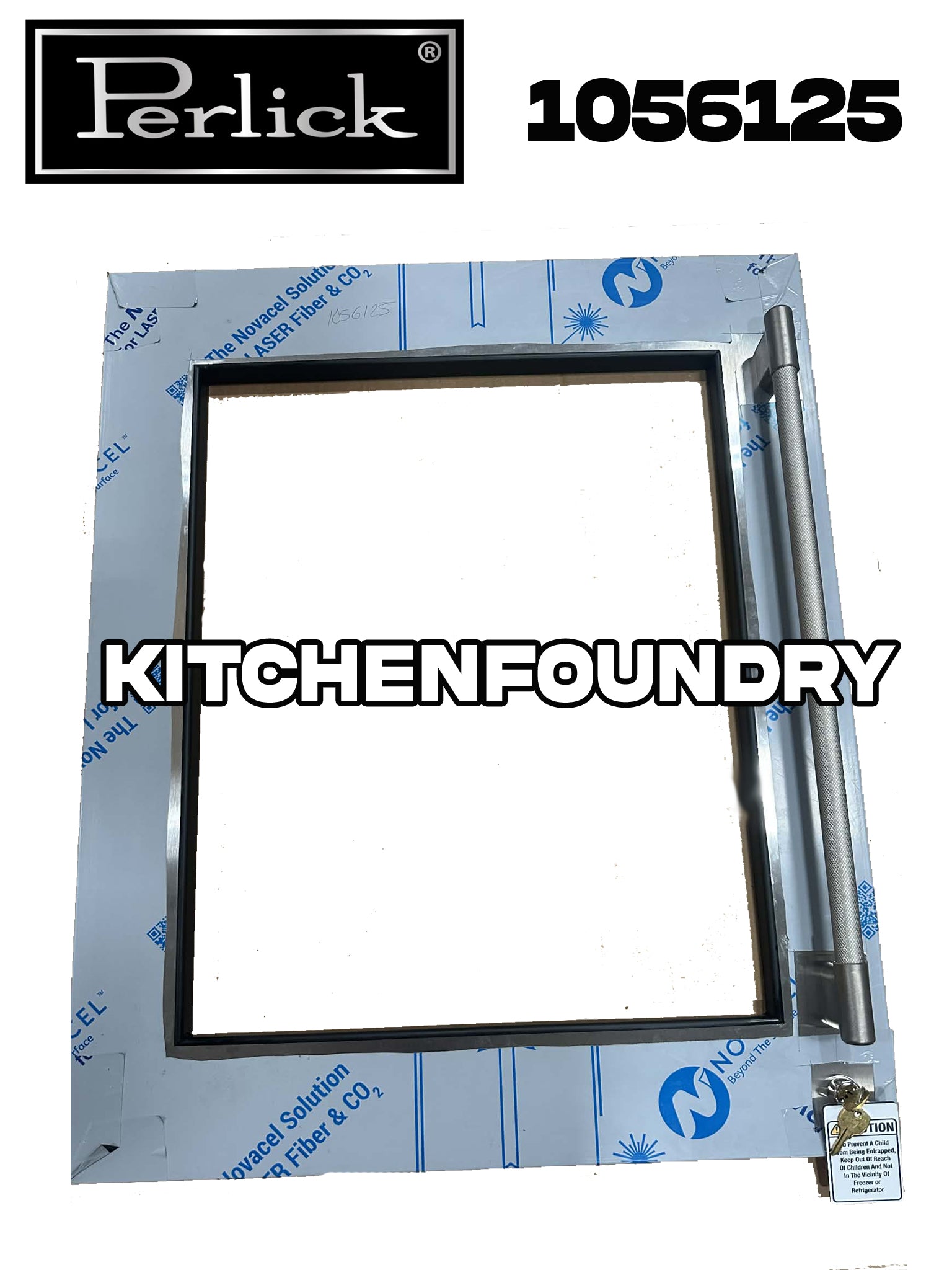 Perlick Premium Knurl Overlay, Glass, Left, Locking 1056125