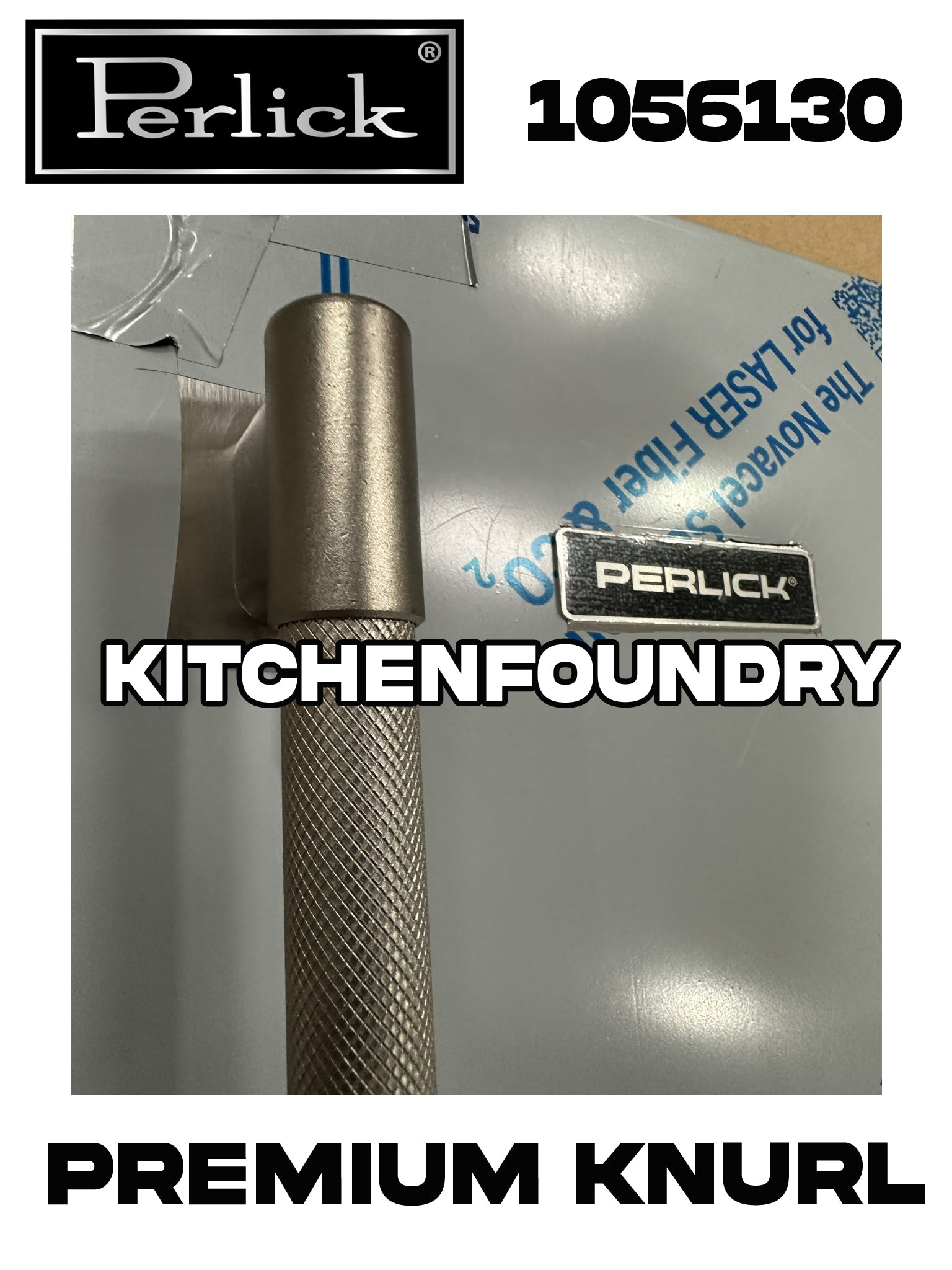 Perlick Premium Knurl Overlay, Solid, Reversible, No Lock 1056130