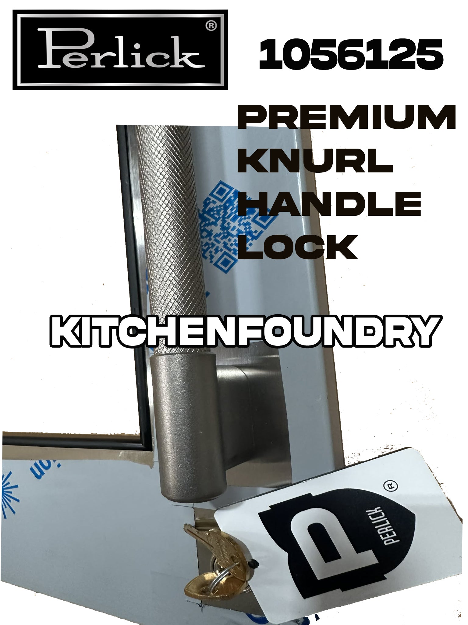 Perlick Premium Knurl Overlay, Glass, Left, Locking 1056125