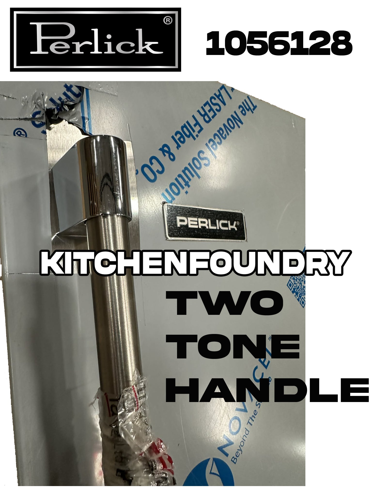 Perlick Two-Tone Handle Overlay, Solid, Reversible, No Lock 1056128
