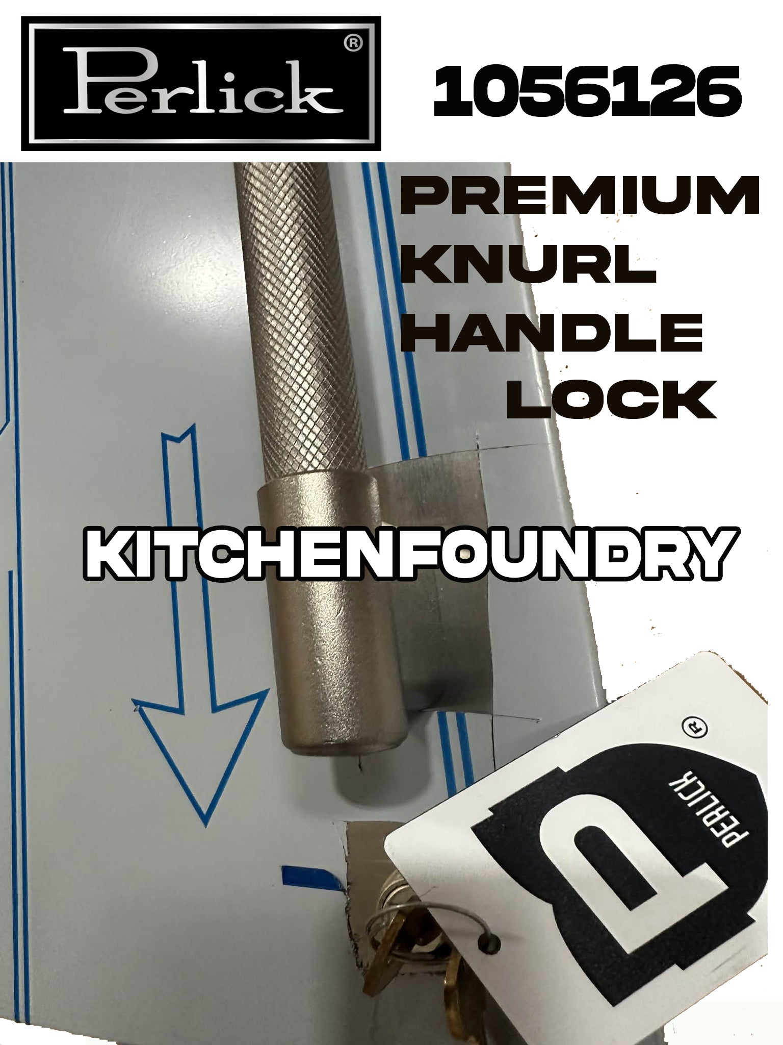 Perlick Premium Knurl Overlay, Solid, Left, Locking 1056126