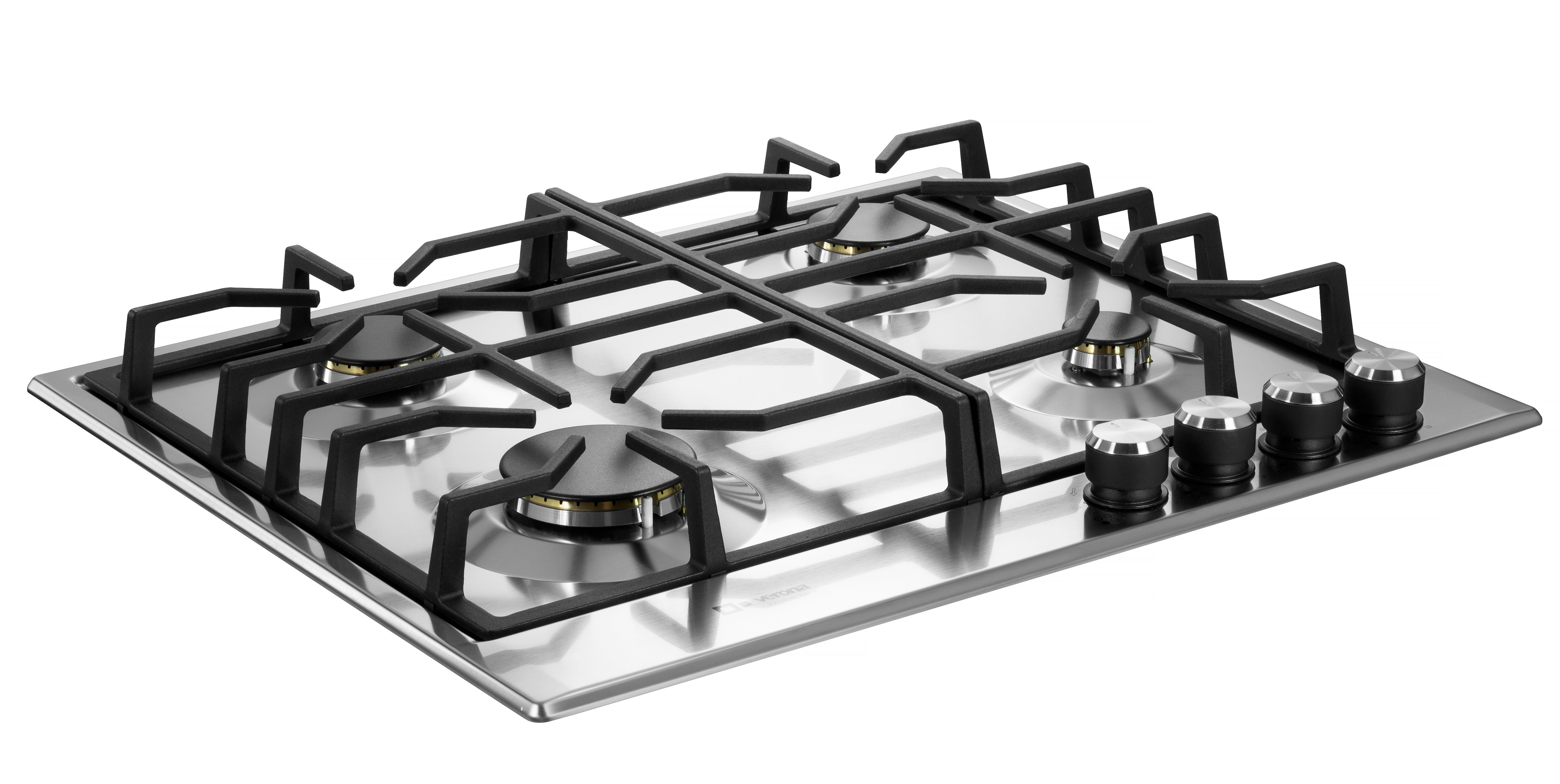 Verona 24" Designer Gas Cooktop-Brass Burners SS