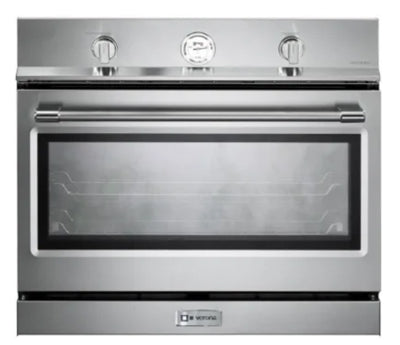 30 Inch Built-In Single Gas Wall Oven with 3.5 cu ft Capacity, Convection, Infrared Broiler, Instant Burner Ignition, Closed Door Broil, Analogic Temperature Indicator, Porcelain Oven Surface, and Triple Pane Glass Door: Stainless Steel
 - VEBIG30NSS