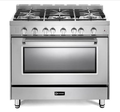 36 Inch Freestanding Gas Range with 5 Sealed Burners, 4.0 cu. ft. Convection Oven, Storage Compartment, Continuous Cast-Iron Grates, Infrared Broiler, and Bell Timer: Stainless Steel - 4-Prong Range Cord Required
 - VPFSGG365SS