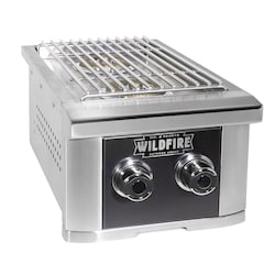 Wildfire Ranch Pro 14-in Black 304 SS Natural Gas Double Side Burner - WFDBLSBRN-BSS-NG
