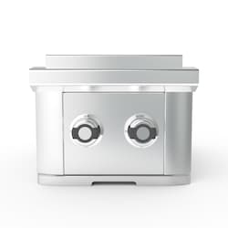 Wildfire Ranch Pro 14-in 304 SS Propane Double Side Burner - WFDBLSBRN-SS-LP