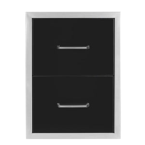 wildfire-16-x-22-black-304-ss-double-access-drawer-wfddw1622-bss