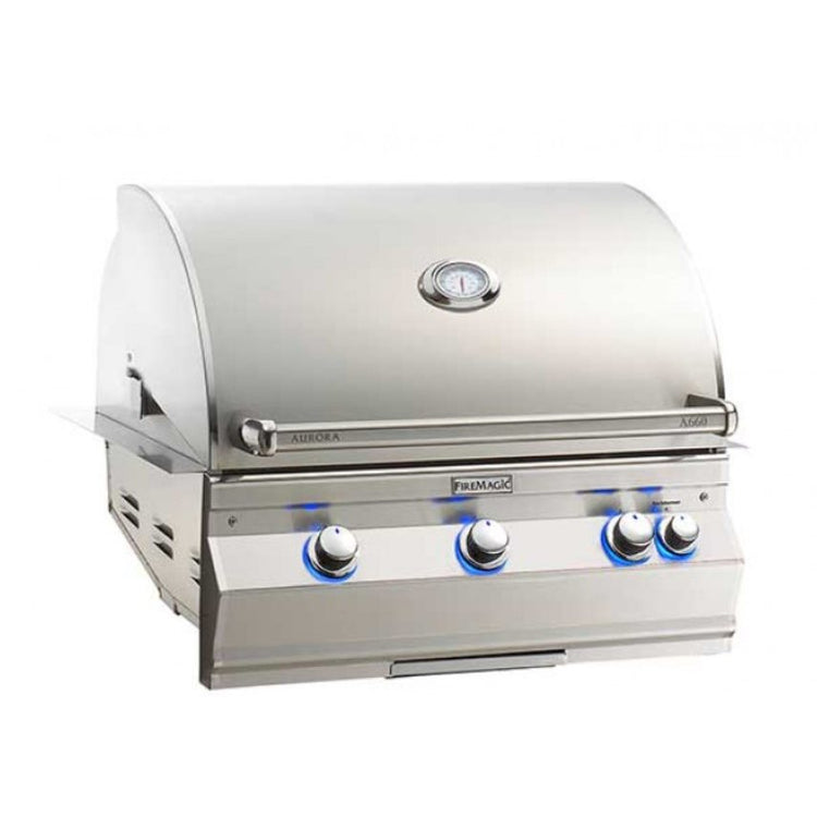 Fire Magic Aurora A660i Built-In Natural Gas Grill with Left Infrared Burner A660I-7LAN