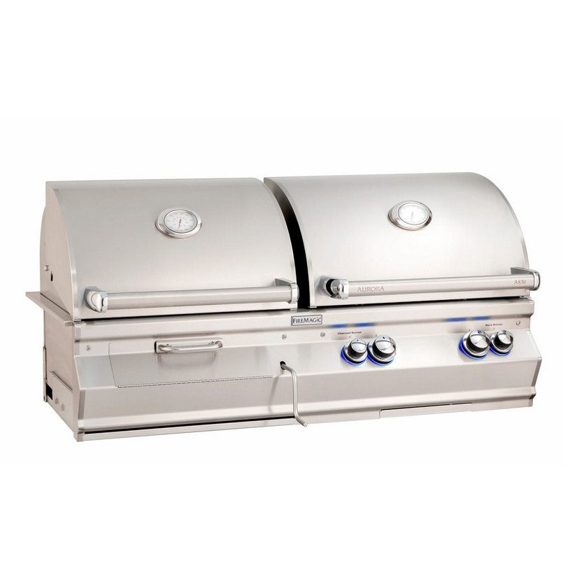 Fire Magic Aurora A830 Natural Gas/Charcoal Combo Grill A830I-7LAN-CB
