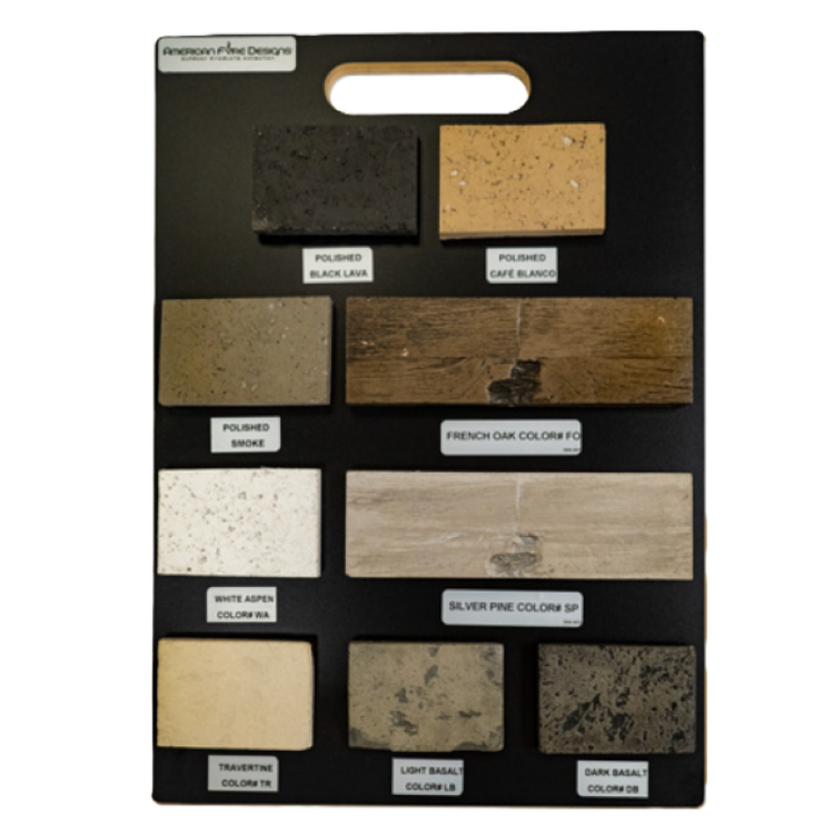 American Fyre Designs GFRC Finish Samples Point of Purchase Items