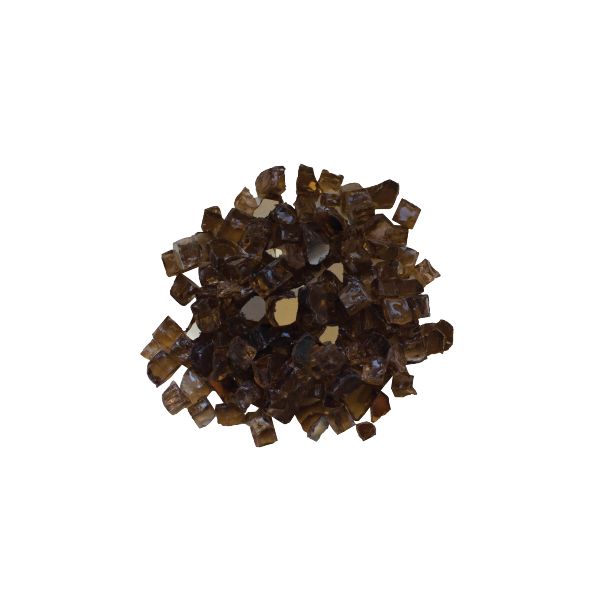 Amantii 1/2" Light Brown Reflective Fire Glass Media