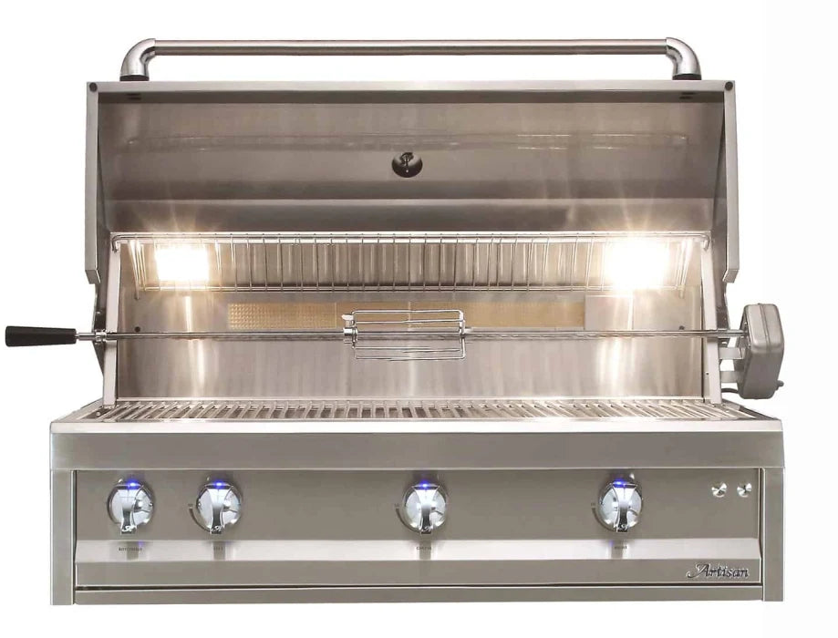 Artisan Professional 42-Inch 4-Burner Built-In Propane Gas Grill With Rotisserie - ARTP-42-LP