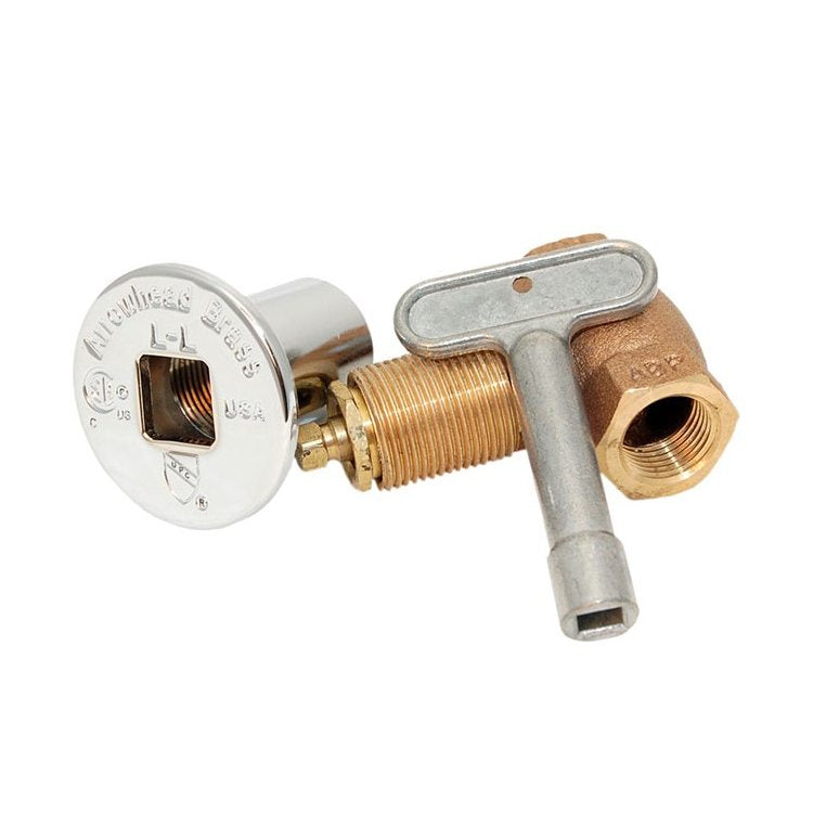 American Fyre Designs Straight Gas Line with Valve Key Valves