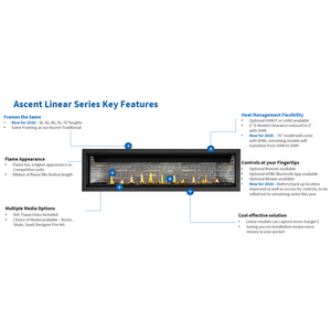 Napoleon Ascent Linear 36 Direct Vent Fireplace, NG, Electronic Ignition view 2