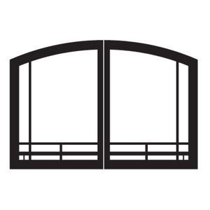 American Hearth Black Mission Arch Door Set for VFD42 Doors