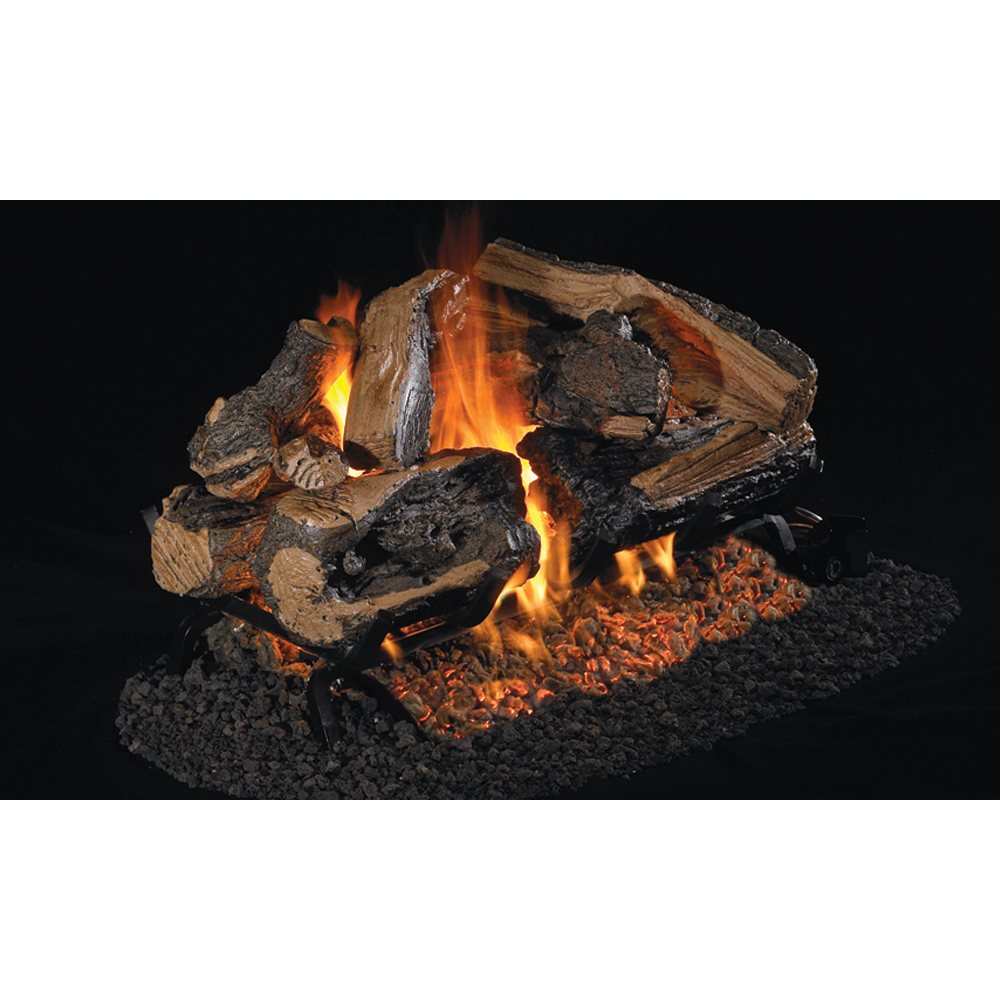 Real Fyre Charred Rugged Split Oak See Through 24" Vented Logs