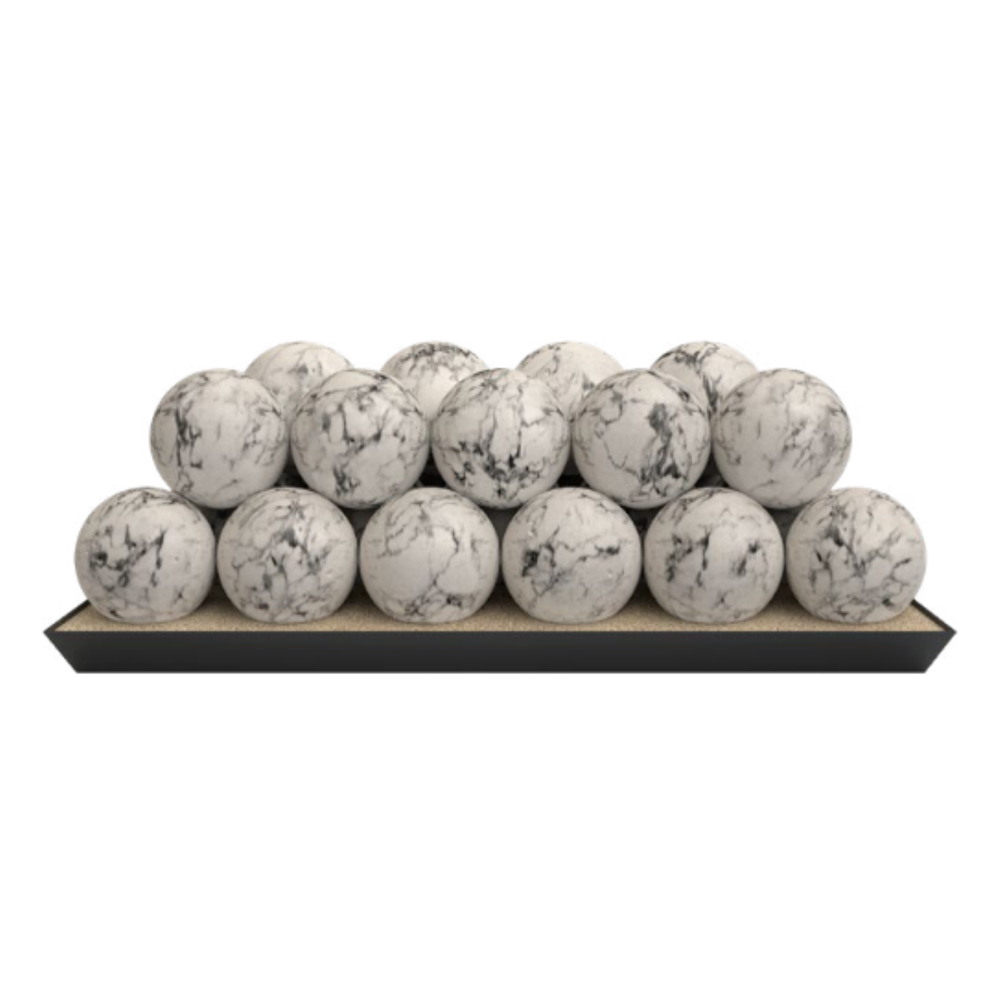 Real Fyre 4" Set of 24 Carrera Marble Fyre Spheres for 24" P45 Burner view 2