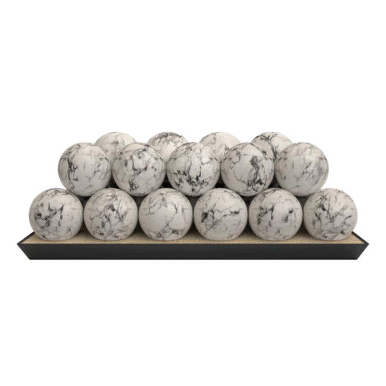 Real Fyre 4" Set of 24 Carrera Marble Fyre Spheres for 24" P45 Burner view 2