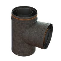Duravent 3 inch CVS Black Tee with Cleanout