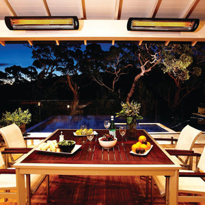 Bromic Heating Tungsten Smart-Heat 44-Inch 2000W Single Element 277V Electric Infrared Patio Heater - Black