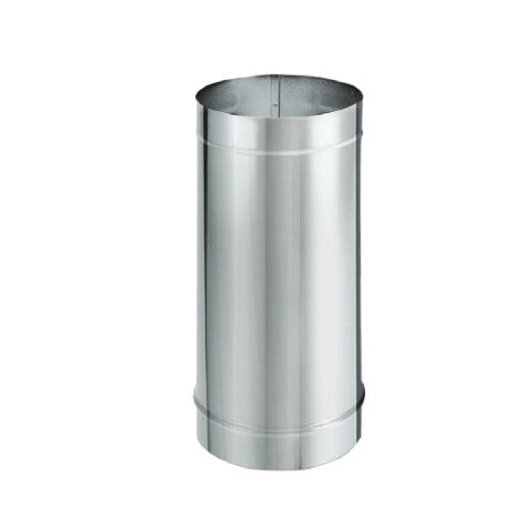 Duravent 6 inch DuraBlack Stainless Steel Single-Wall Pipe 12 inch Length 6DBK-12SS
