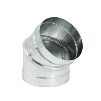 Duravent 8 inch DuraBlack Stainless Steel 45 Degree Elbow Elbows