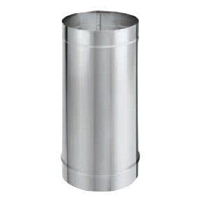 Duravent 8 inch DuraBlack Stainless Steel Single-Wall Pipe 12 inch Length