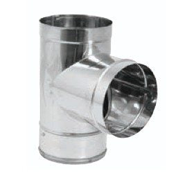 Duravent 6 inch DuraBlack SS Tee with Clean-Out Cap Caps
