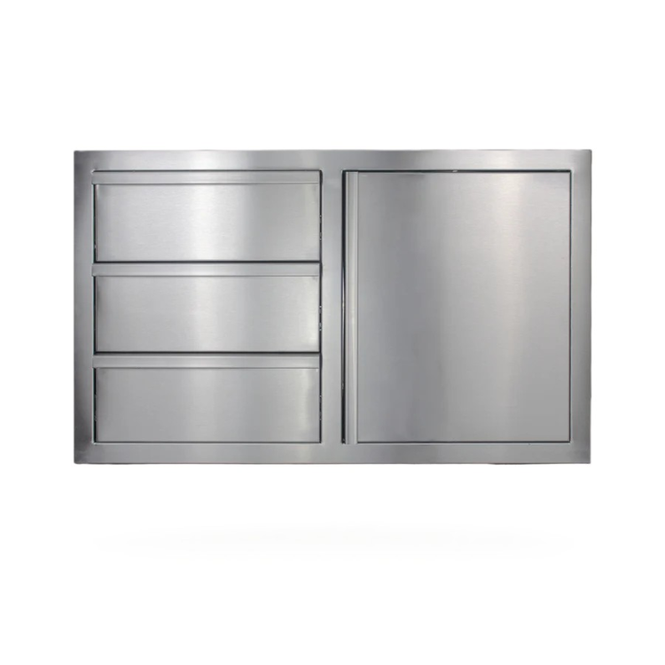 American Made Grills 36" Deluxe 3-Drawer with Single Access Door Combo