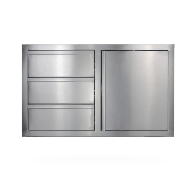 American Made Grills 36" Deluxe 3-Drawer with Single Access Door Combo