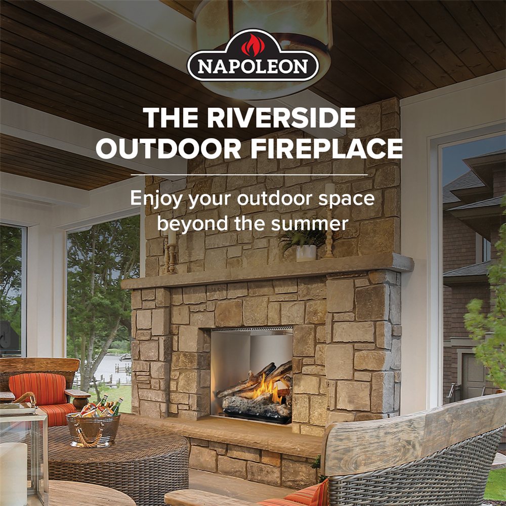 Napoleon Riverside 36 Outdoor Fireplace Natural Gas Electronic Ignition view 2