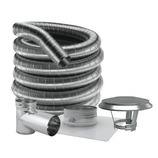 Duravent 7 inch DuraFlex 304 Tee Kit 20 foot Length