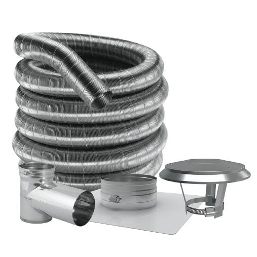Duravent 7 inch DuraFlex 316 Tee Kit 30 foot Length