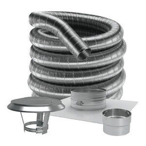 Duravent 6 inch DuraFlex 316 Top Plate/Cap Kit 35 foot Length
