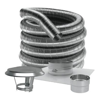 Duravent 6 inch DuraFlex 316 Top Plate/Cap Kit 35 foot Length