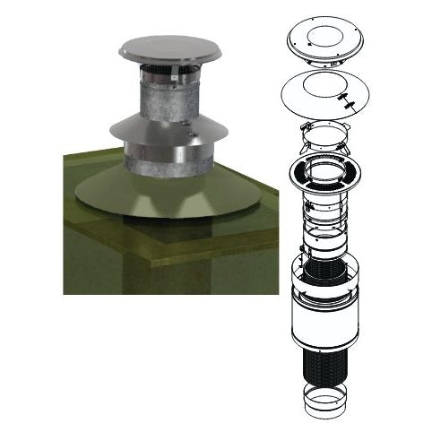Duravent 6 inch DuraFlex Factory-Built Reline Kit 25 foot Length 6DFPRO-25KFB