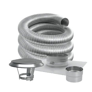Duravent 6 inch DuraFlex Pro Top Plate/Cap Kit 30 foot Length