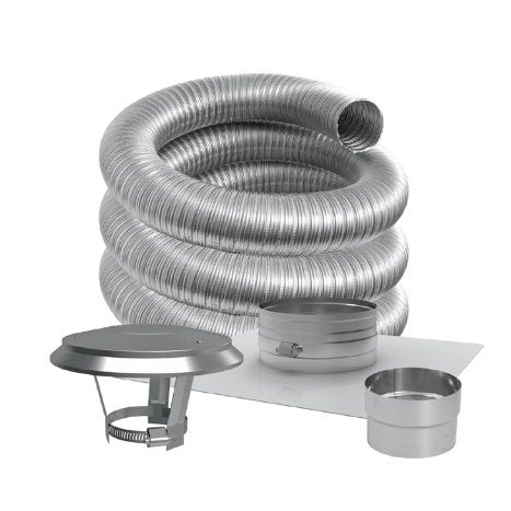 Duravent 6 inch DuraFlex Pro Top Plate/Cap Kit 25 foot Length